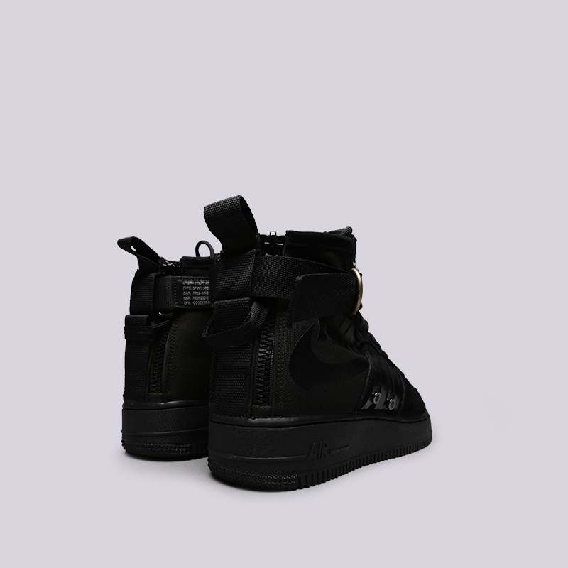 мужские черные кроссовки Nike SF Air Force 1 Mid 917753-008 - цена, описание, фото 4