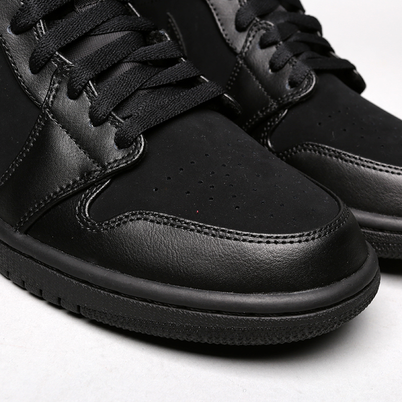 мужские черные кроссовки Jordan 1 Mid 554724-050 - цена, описание, фото 5
