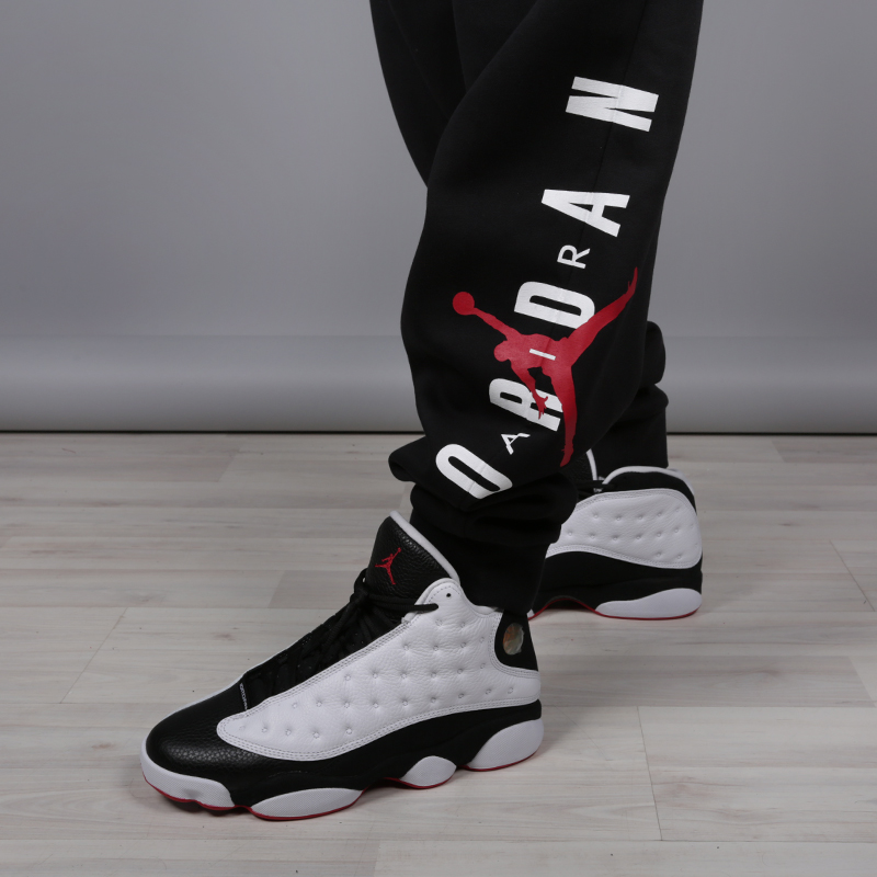 мужские черные брюки Jordan Jumpman Fleece AA1454-010 - цена, описание, фото 4