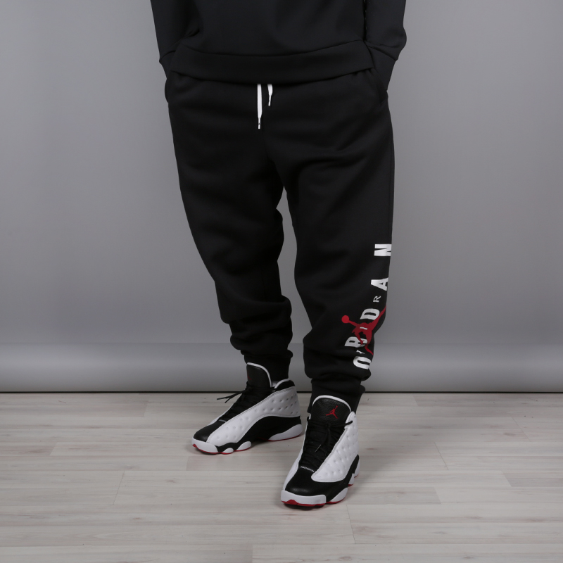 мужские черные брюки Jordan Jumpman Fleece AA1454-010 - цена, описание, фото 2