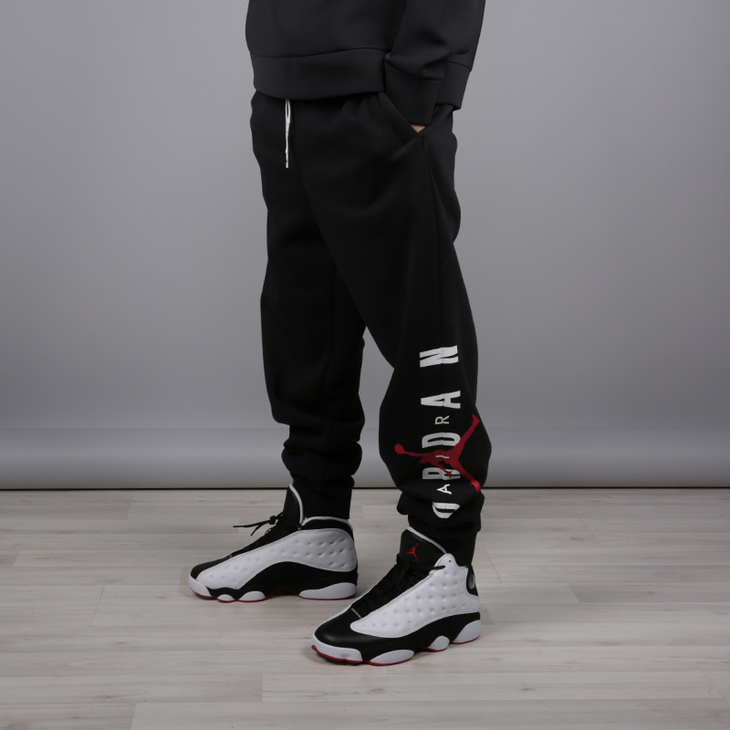 мужские черные брюки Jordan Jumpman Fleece AA1454-010 - цена, описание, фото 1