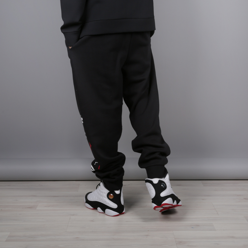 мужские черные брюки Jordan Jumpman Fleece AA1454-010 - цена, описание, фото 3