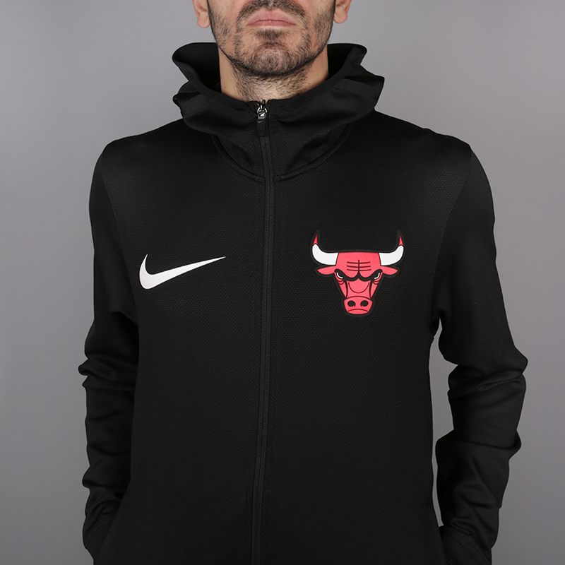 мужская черная толстовка Nike Chicago Bulls Therma Flex Showtime 940118-010 - цена, описание, фото 2