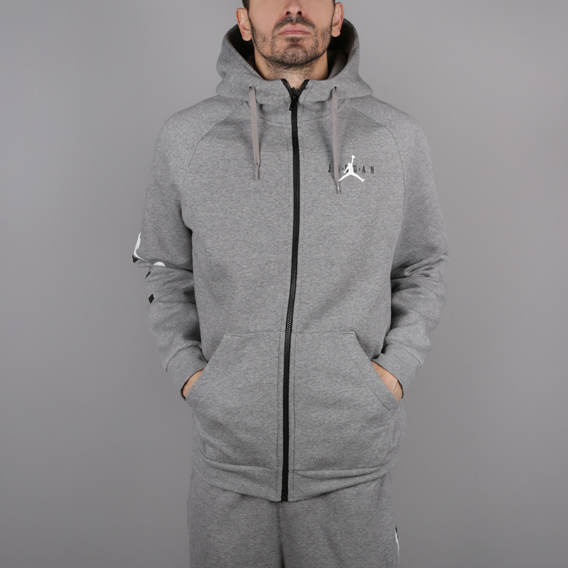 мужская серая толстовка Jordan Jumpman Air Fleece AH6240-092 - цена, описание, фото 1