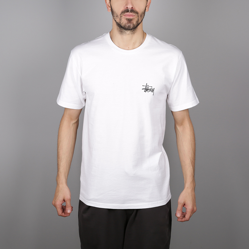 мужская белая футболка Stussy Basic Stussy Tee 1904257-white - цена, описание, фото 1