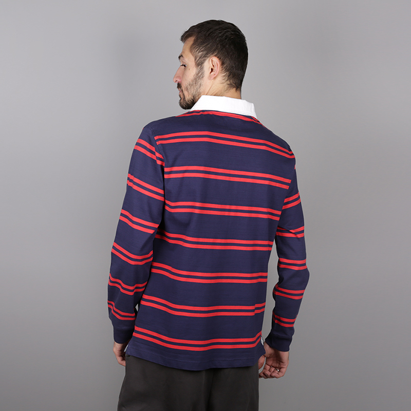 Лонгслив поло Stussy Desmond Stripels (1140097-navy)  - цена, описание, фото 4
