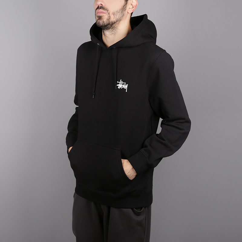 мужская черная толстовка Stussy Basic Stussy Hood 1924257-black - цена, описание, фото 3