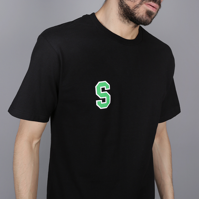 мужская черная футболка Stussy College Arc Tee 1904260-black - цена, описание, фото 2