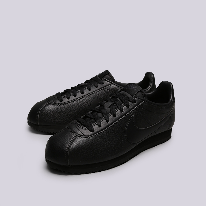 мужские черные кроссовки Nike Classic Cortez Leather 749571-002 - цена, описание, фото 3