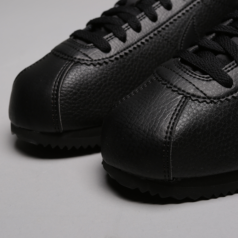 мужские черные кроссовки Nike Classic Cortez Leather 749571-002 - цена, описание, фото 4