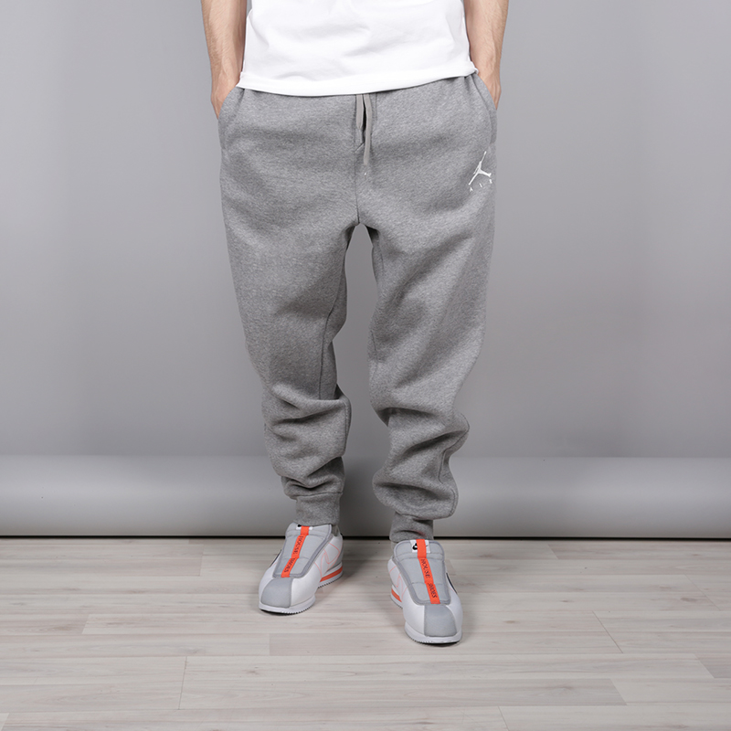 мужские серые брюки Jordan Jumpman Fleece Pant 940172-091 - цена, описание, фото 1