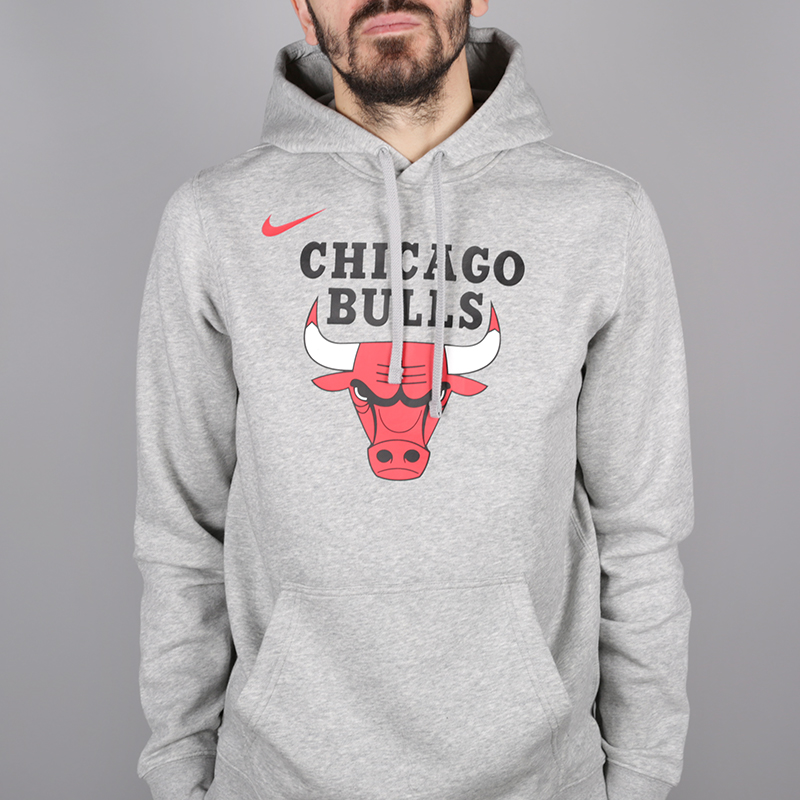 мужская серая толстовка Nike Chicago Bulls Hoodie AA3653-063 - цена, описание, фото 2