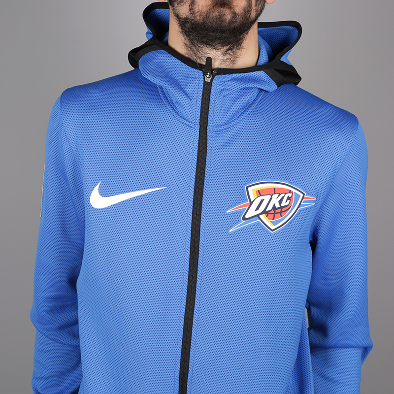 мужская синяя толстовка Nike Oklahoma City Thunder Therma Flex Showtime 940150-403 - цена, описание, фото 2