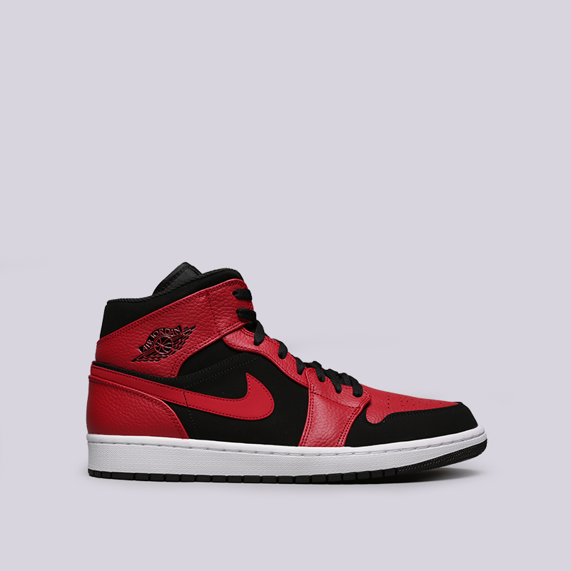 мужские черные кроссовки Jordan 1 Mid 554724-054 - цена, описание, фото 1