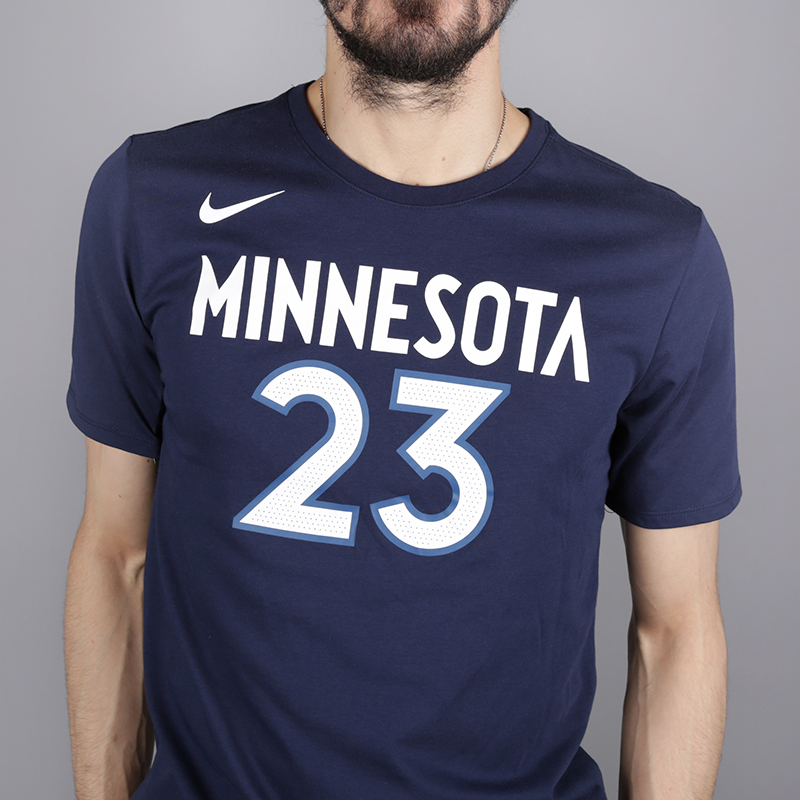 мужская синяя футболка Nike Jimmy Butler Minnesota Timberwolves 870790-424 - цена, описание, фото 2