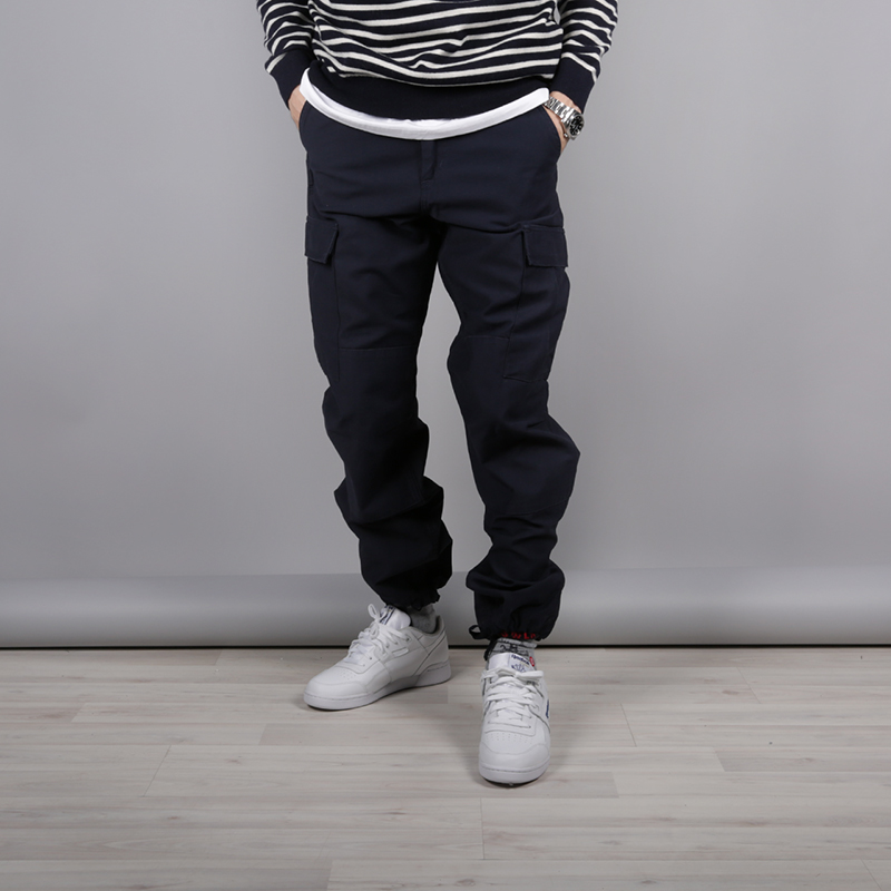 Мужские брюки Carhartt WIP Sanders (i024578-dark-navy)  - цена, описание, фото 1