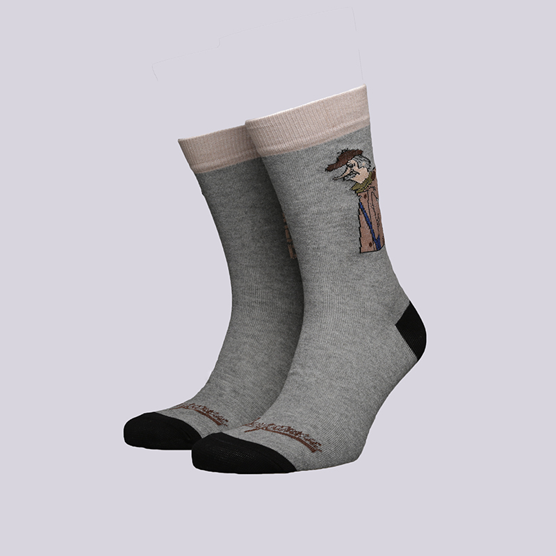 мужские серые носки Запорожец heritage Печкин Печкин-18-серый - цена, описание, фото 1