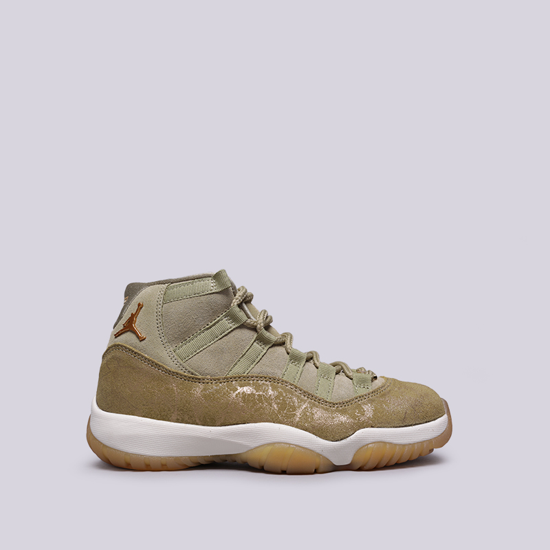 

Кроссовки Jordan, WMNS 11 Retro, Зелёный;золотой