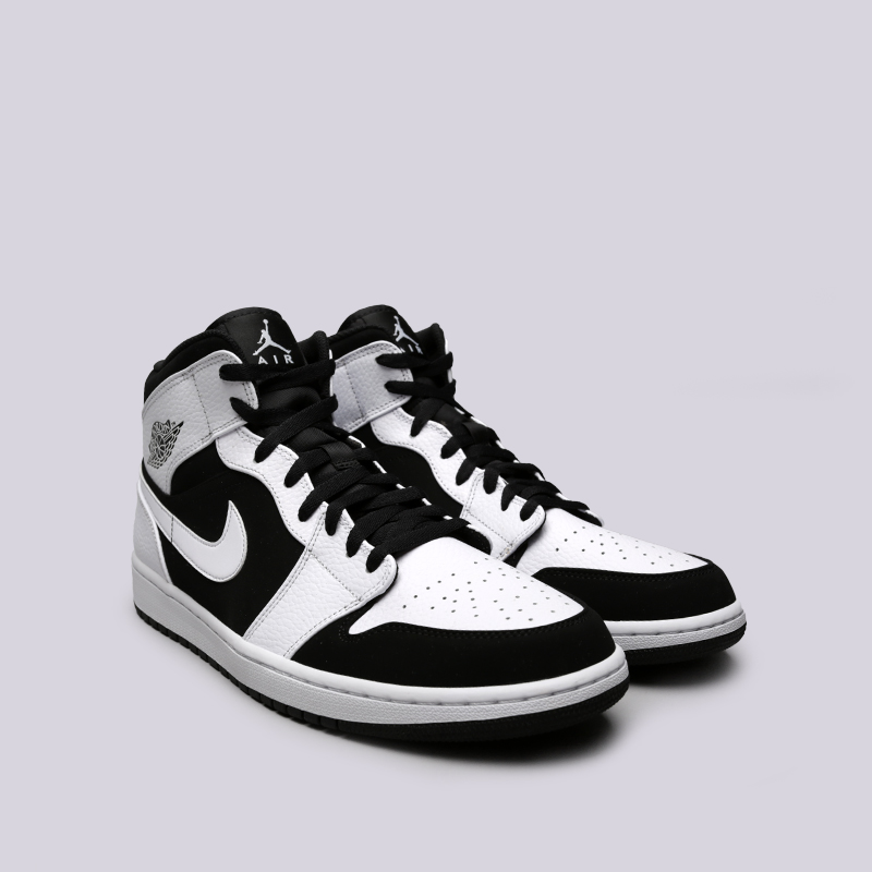 мужские белые кроссовки Jordan 1 Mid 554724-113 - цена, описание, фото 3