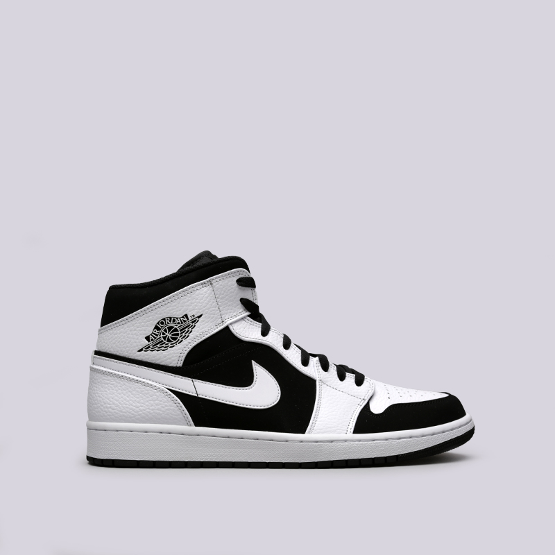 мужские белые кроссовки Jordan 1 Mid 554724-113 - цена, описание, фото 1