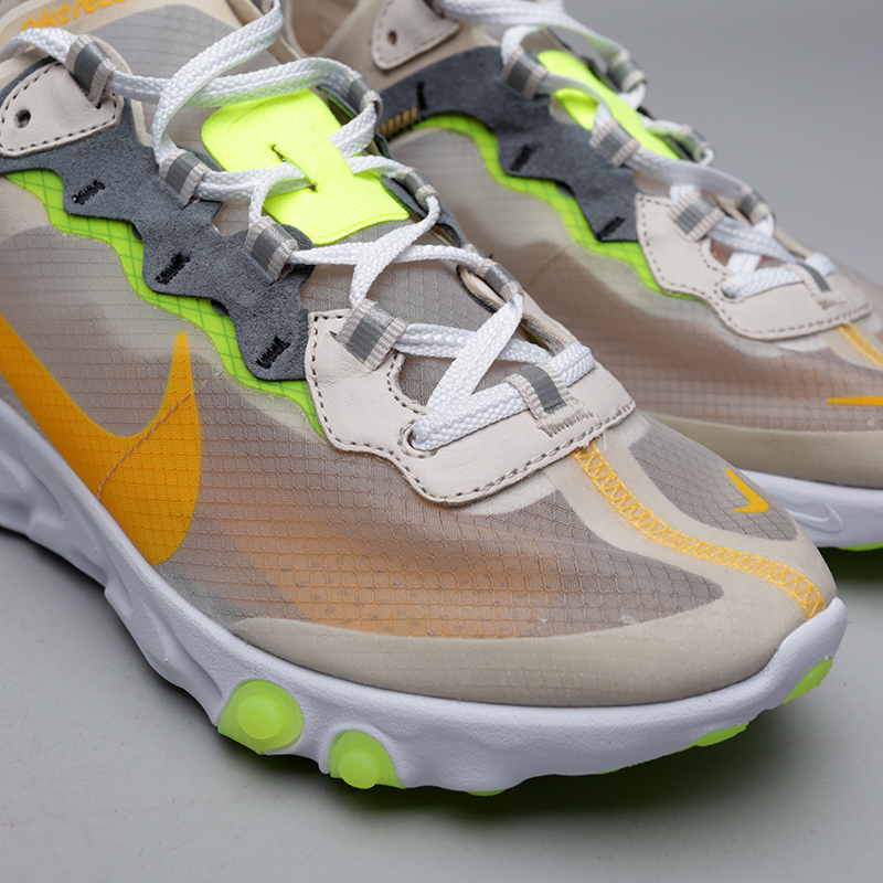 мужские бежевые кроссовки Nike React Element 87 AQ1090-101 - цена, описание, фото 5