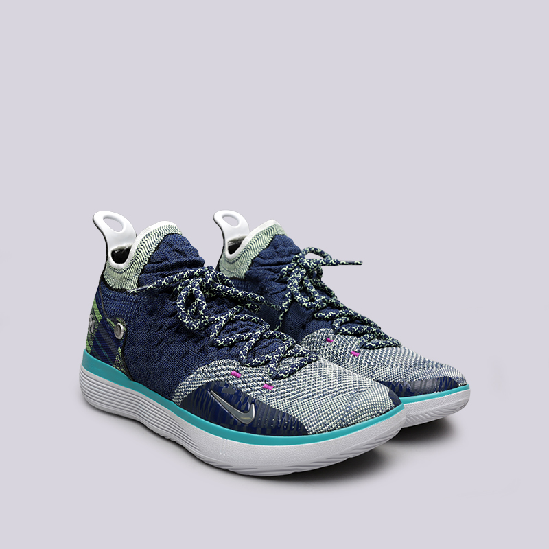 мужские синие баскетбольные кроссовки Nike Zoom KD11 BHM BQ6245-400 - цена, описание, фото 3