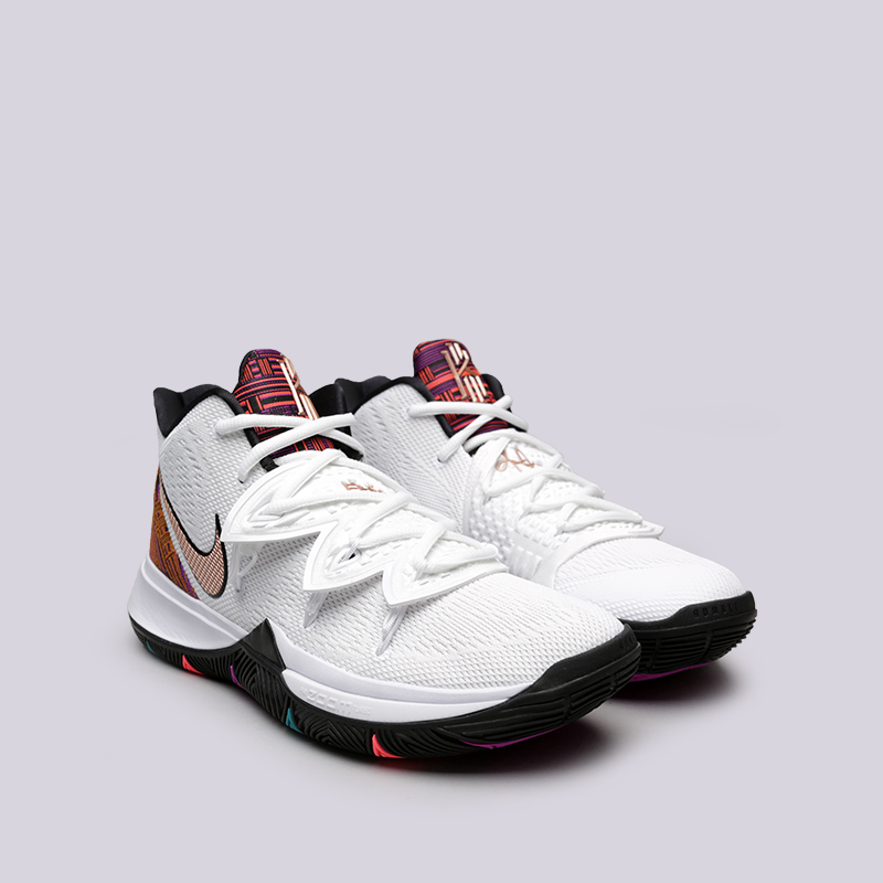 мужские белые баскетбольные кроссовки Nike Kyrie 5 BHM BQ6237-100 - цена, описание, фото 3