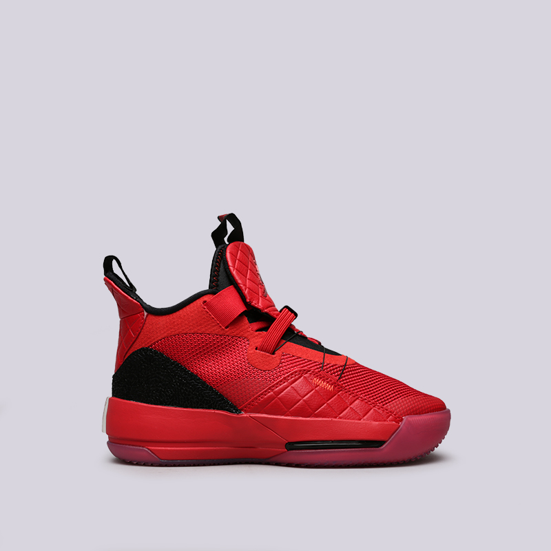 женские красные баскетбольные кроссовки Jordan 33 (GS) AQ9244-600 - цена, описание, фото 1