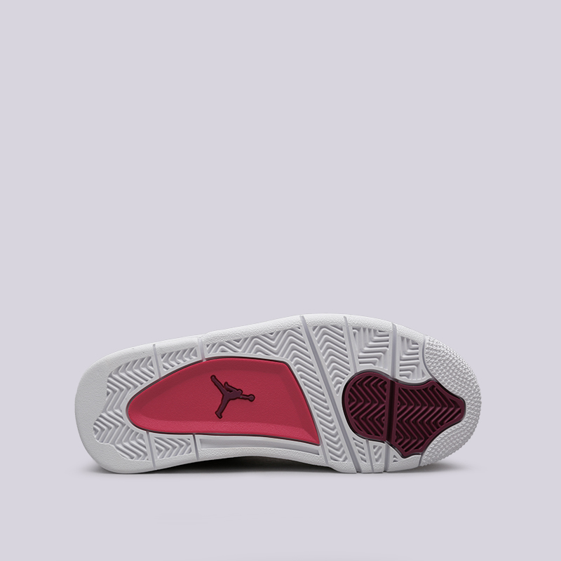 женские малиновые кроссовки Jordan 4 Retro (GS) 487724-661 - цена, описание, фото 2