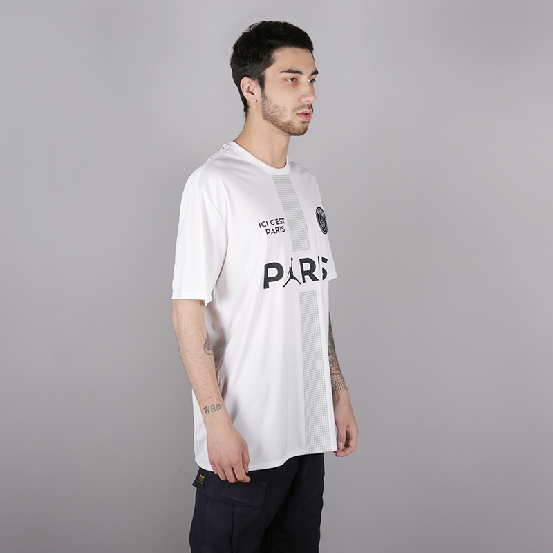 мужская белая футболка Jordan PSG Tee AQ7292-100 - цена, описание, фото 3