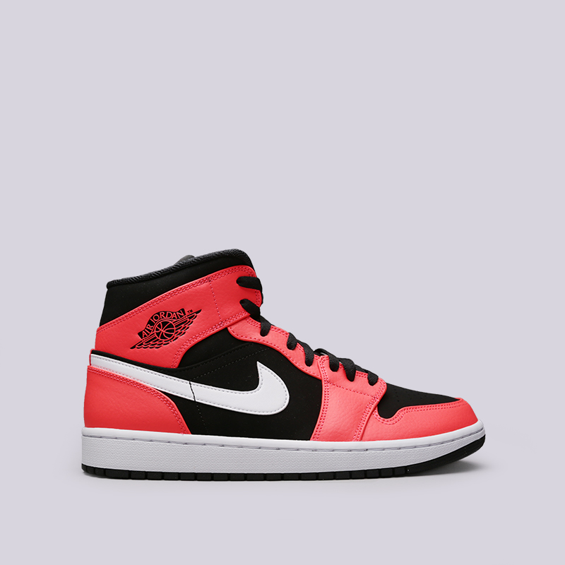 

Кроссовки Jordan, 1 Mid, Чёрный;красный;белый