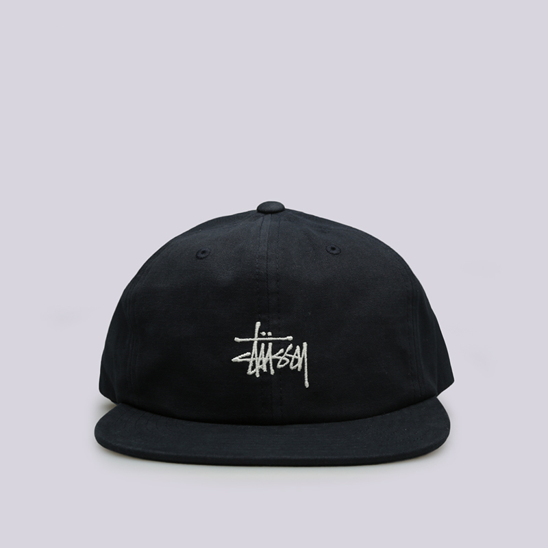  синяя кепка Stussy Washed Oxford Strapback Cap 131874-navy - цена, описание, фото 1