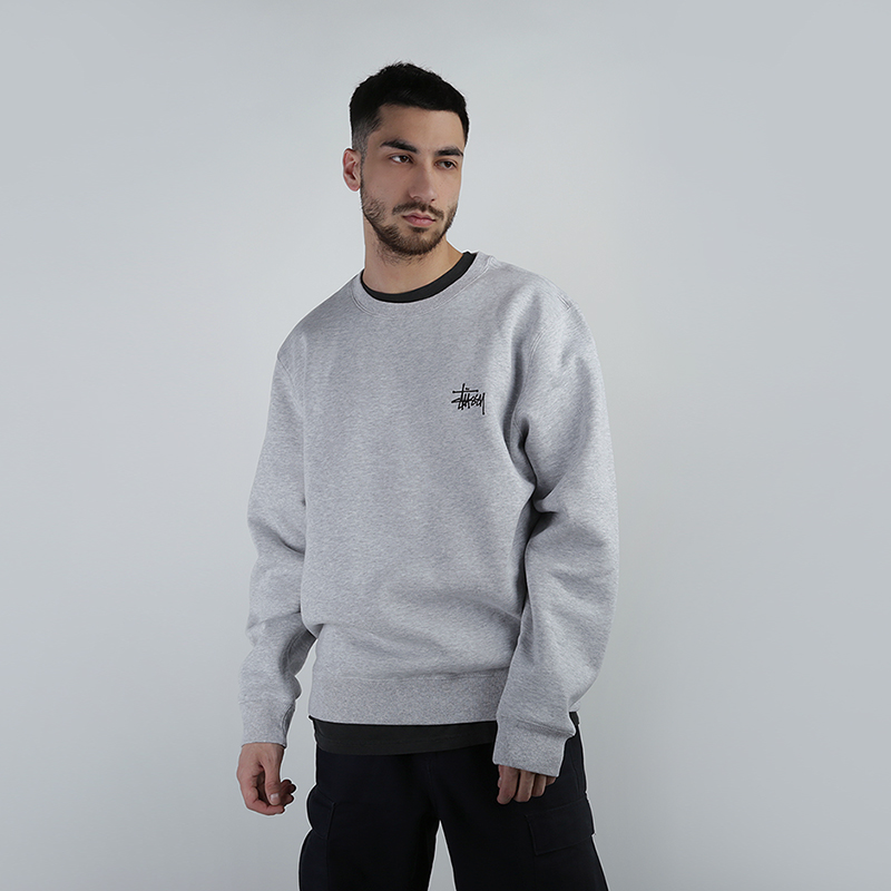 

Толстовка Stussy, Basic Stussy Crew, Серый