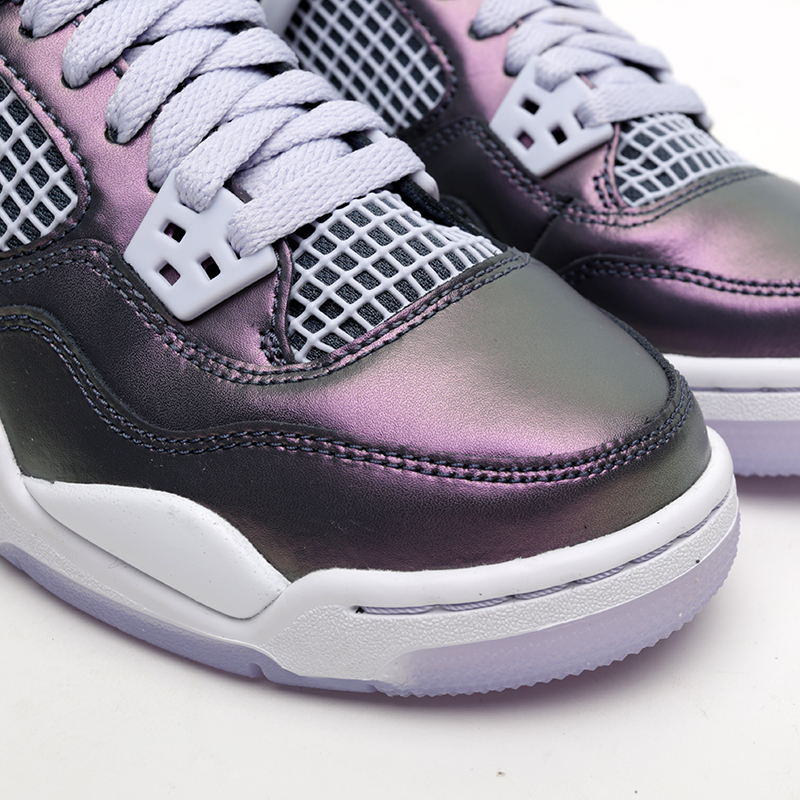 женские фиолетовые кроссовки Jordan 4 Retro SE (GS) BQ9043-400 - цена, описание, фото 4