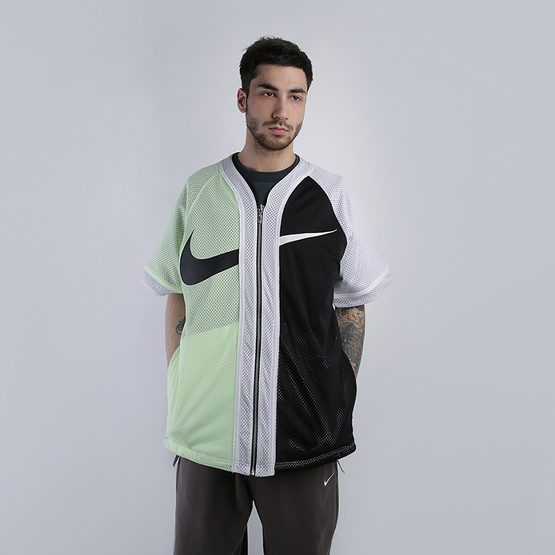 

Толстовка Nike, NRG Baseball Top, Черный;белый;салатовый