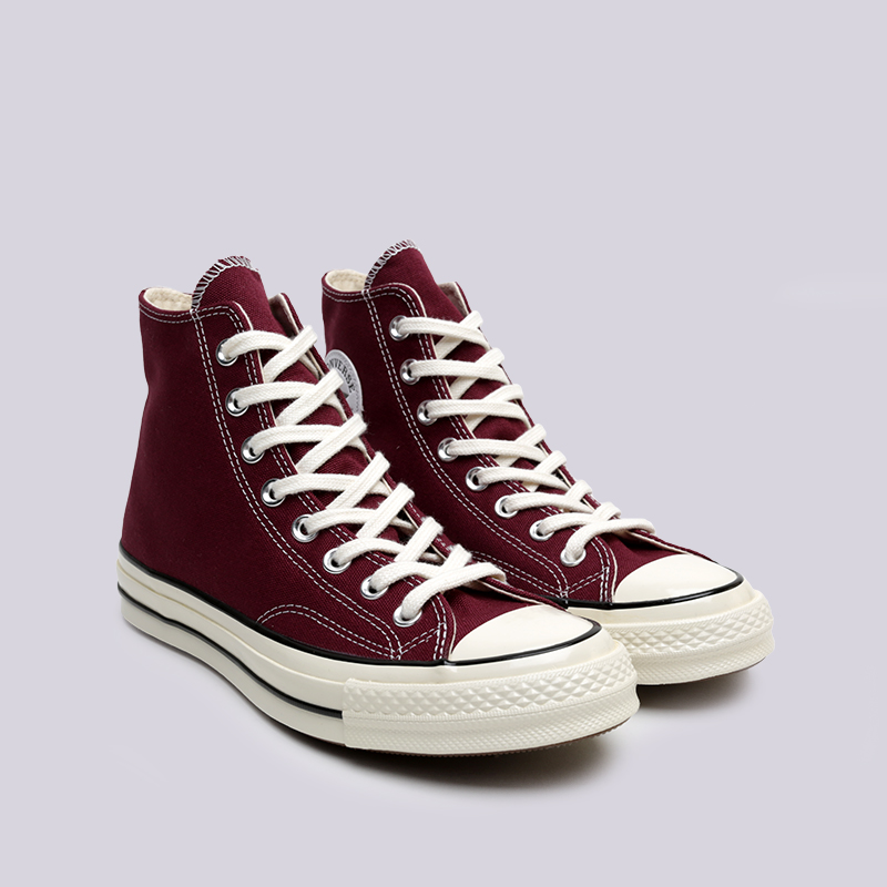  бордовые кроссовки Converse Chuck 70 Hi 162051 - цена, описание, фото 3