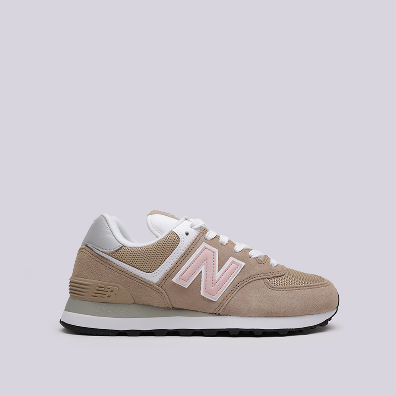 женские бежевые кроссовки New Balance 574 WL574BTB/B - цена, описание, фото 1