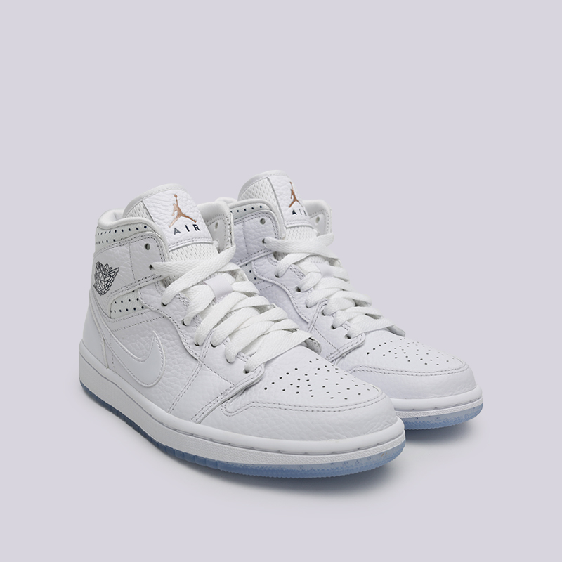 женские белые кроссовки Jordan WMNS 1 Mid CI9100-100 - цена, описание, фото 3