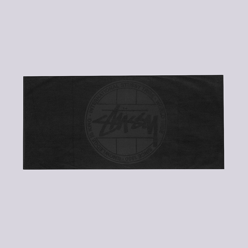  черное полотенце Stussy Stock Dot Towel 138653-black - цена, описание, фото 1