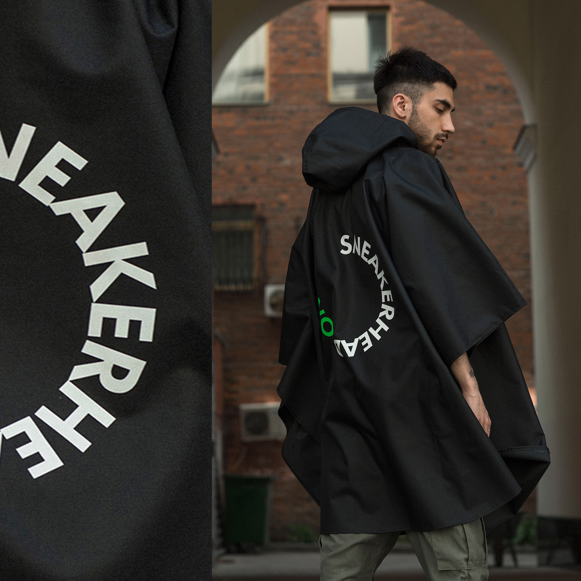  черный дождевик Sneakerhead Sneakerhead Con scon-raincoat - цена, описание, фото 1