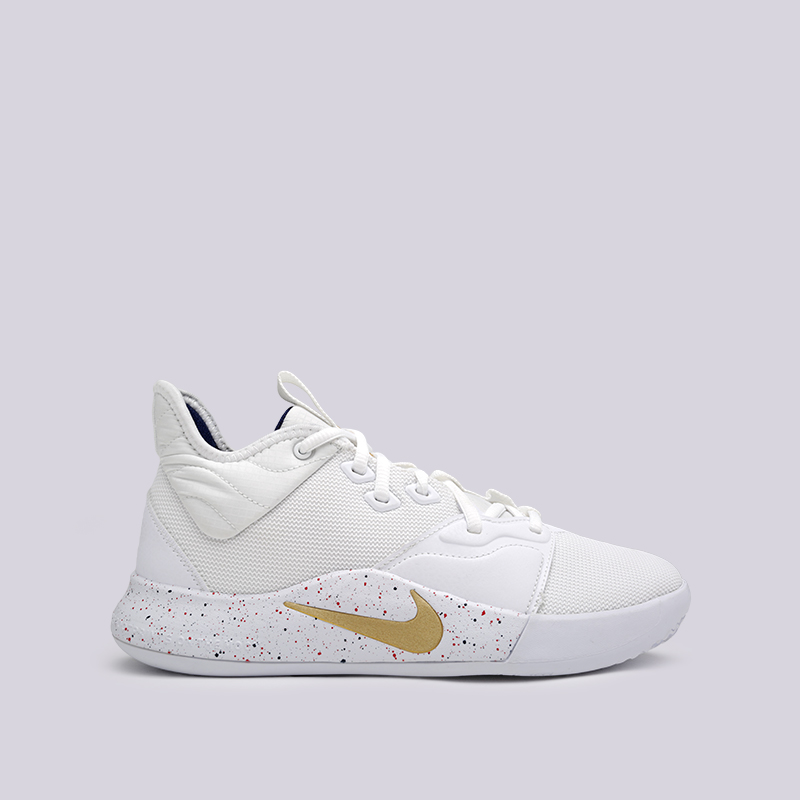 мужские белые баскетбольные кроссовки Nike PG 3 AO2607-100 - цена, описание, фото 1