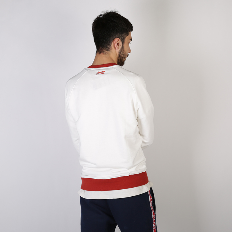 Мужская толстовка Запорожец heritage Hoodies Runner Crewneck (Runner-белый)  - цена, описание, фото 3