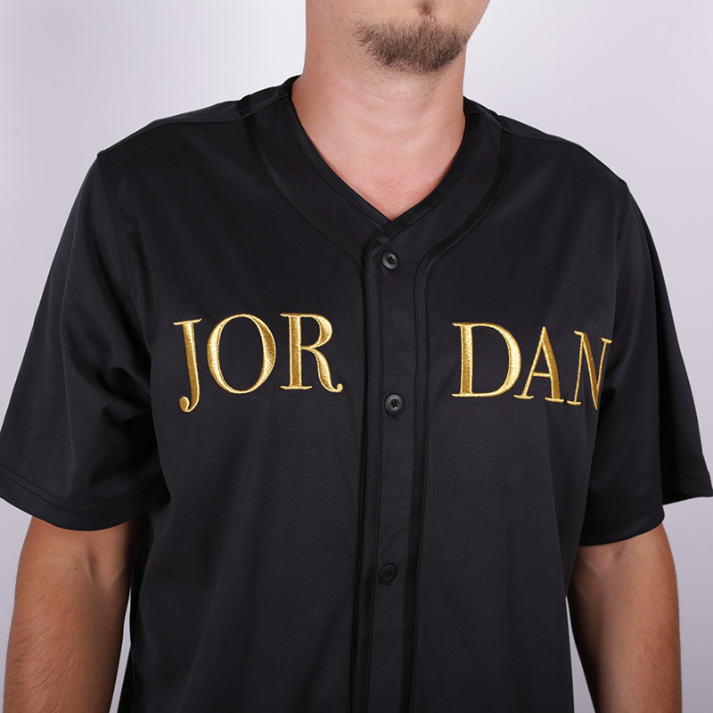 мужская черная рубашка Jordan Remastered Baseball Top AT9822-010 - цена, описание, фото 2