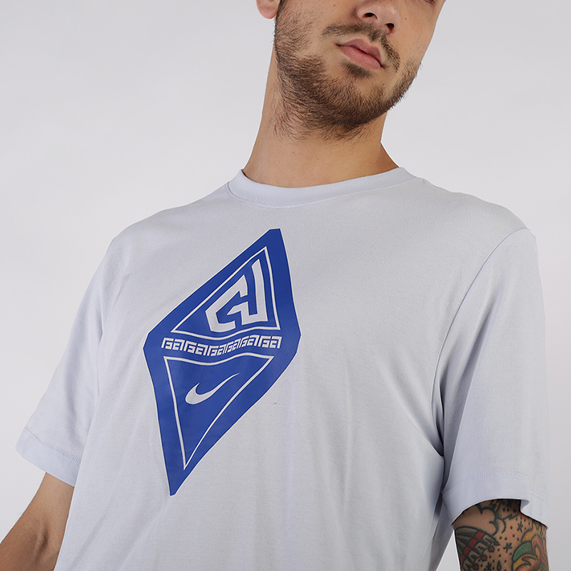 мужская голубая футболка Nike Giannis Logo Tee BV8267-061 - цена, описание, фото 2