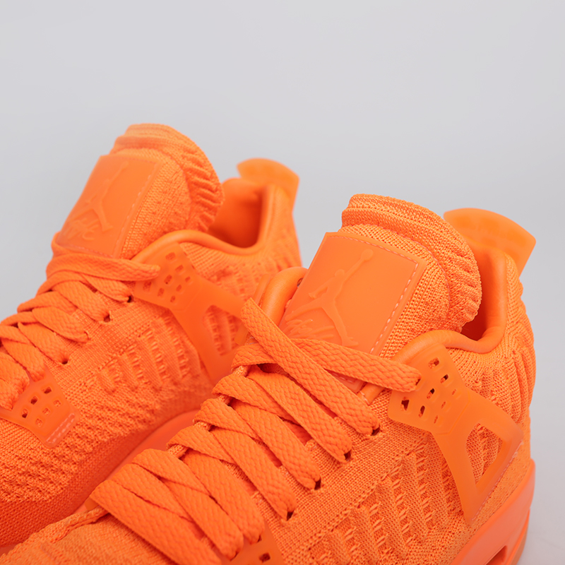  оранжевые кроссовки Jordan 4 Retro Flyknit AQ3559-800 - цена, описание, фото 4