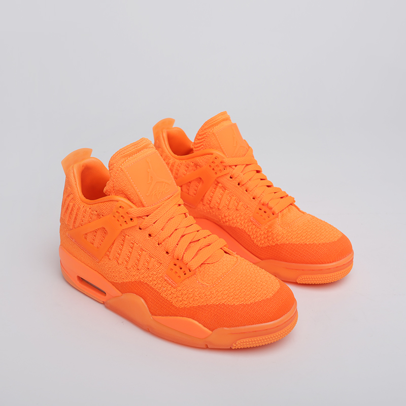  оранжевые кроссовки Jordan 4 Retro Flyknit AQ3559-800 - цена, описание, фото 1