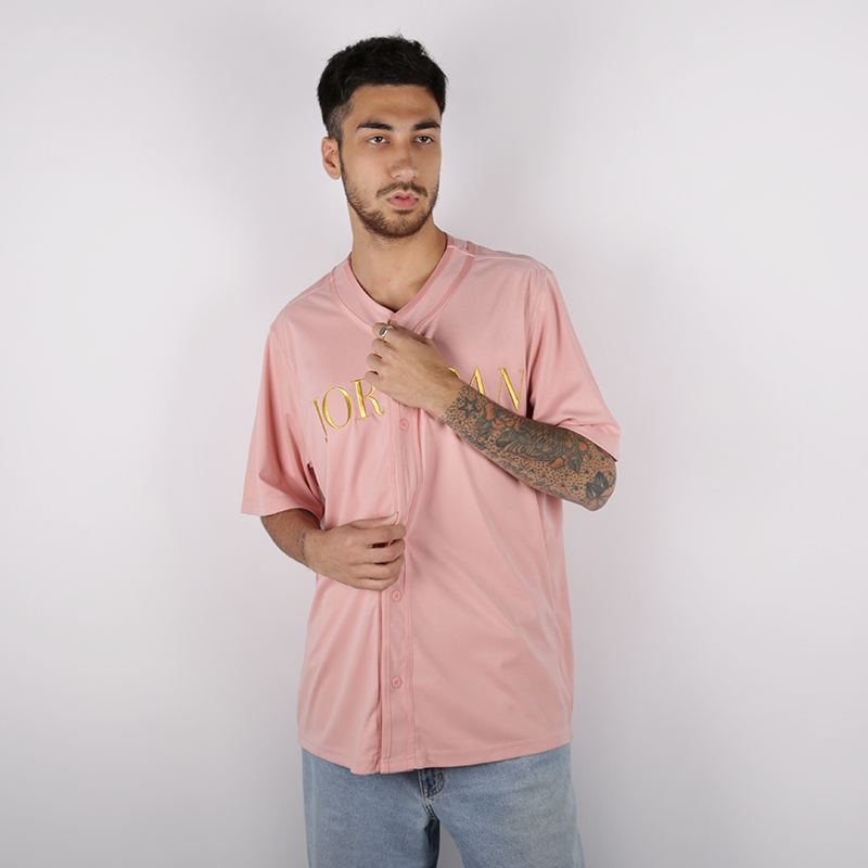 мужская розовая рубашка Jordan Remastered Baseball Top AT9822-623 - цена, описание, фото 1