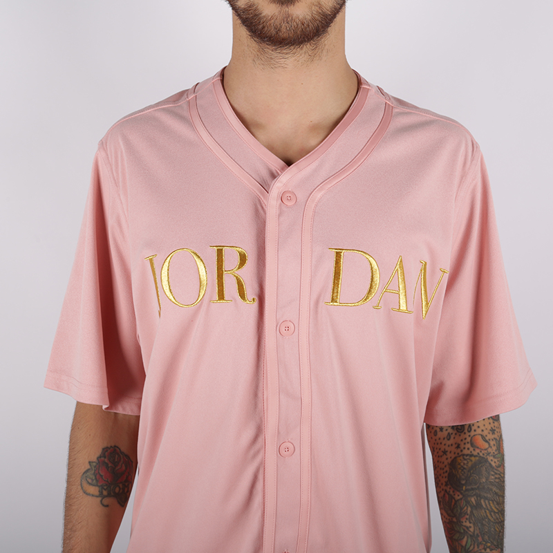 мужская розовая рубашка Jordan Remastered Baseball Top AT9822-623 - цена, описание, фото 3