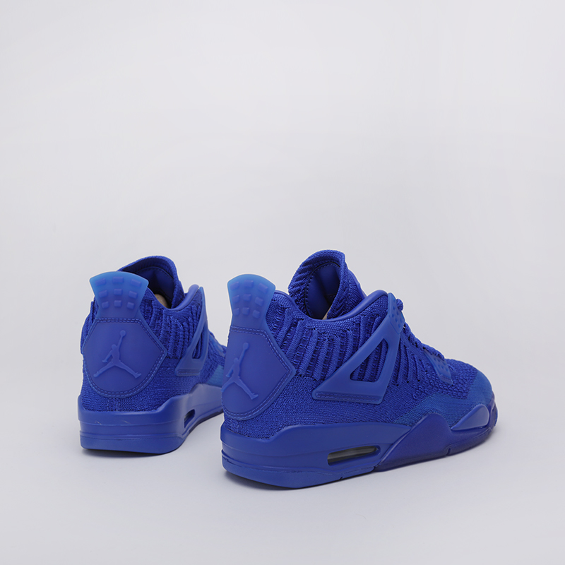 мужские синие кроссовки Jordan 4 Retro Flyknit AQ3559-400 - цена, описание, фото 3