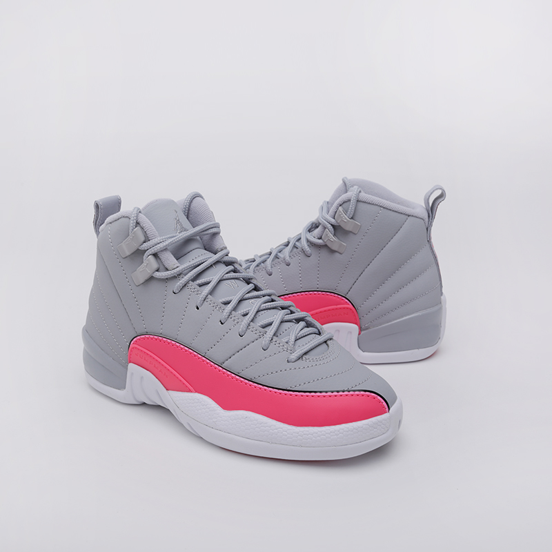 женские серые кроссовки Jordan 12 Retro (GS) 510815-060 - цена, описание, фото 2